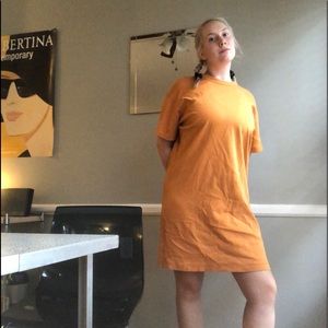 Uniqlo Orange T-Shirt Dress